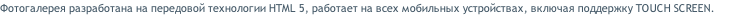 Фотогалерея разработана на передовой технологии HTML 5, работает на всех мобильных устройствах, включая поддержку TOUCH SCREEN.